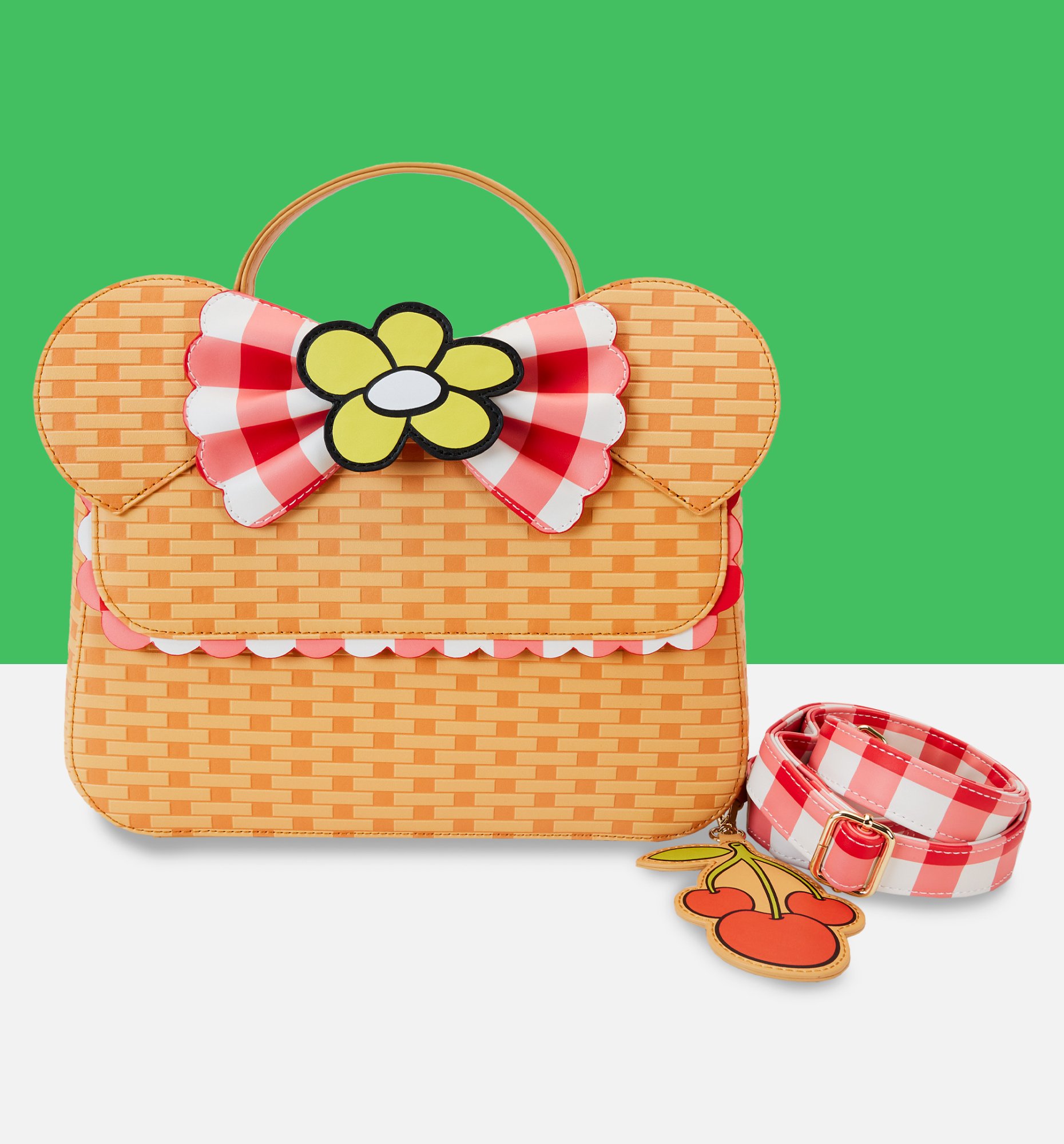 Loungefly Disney Minnie Mouse Picnic Basket Crossbody Bag