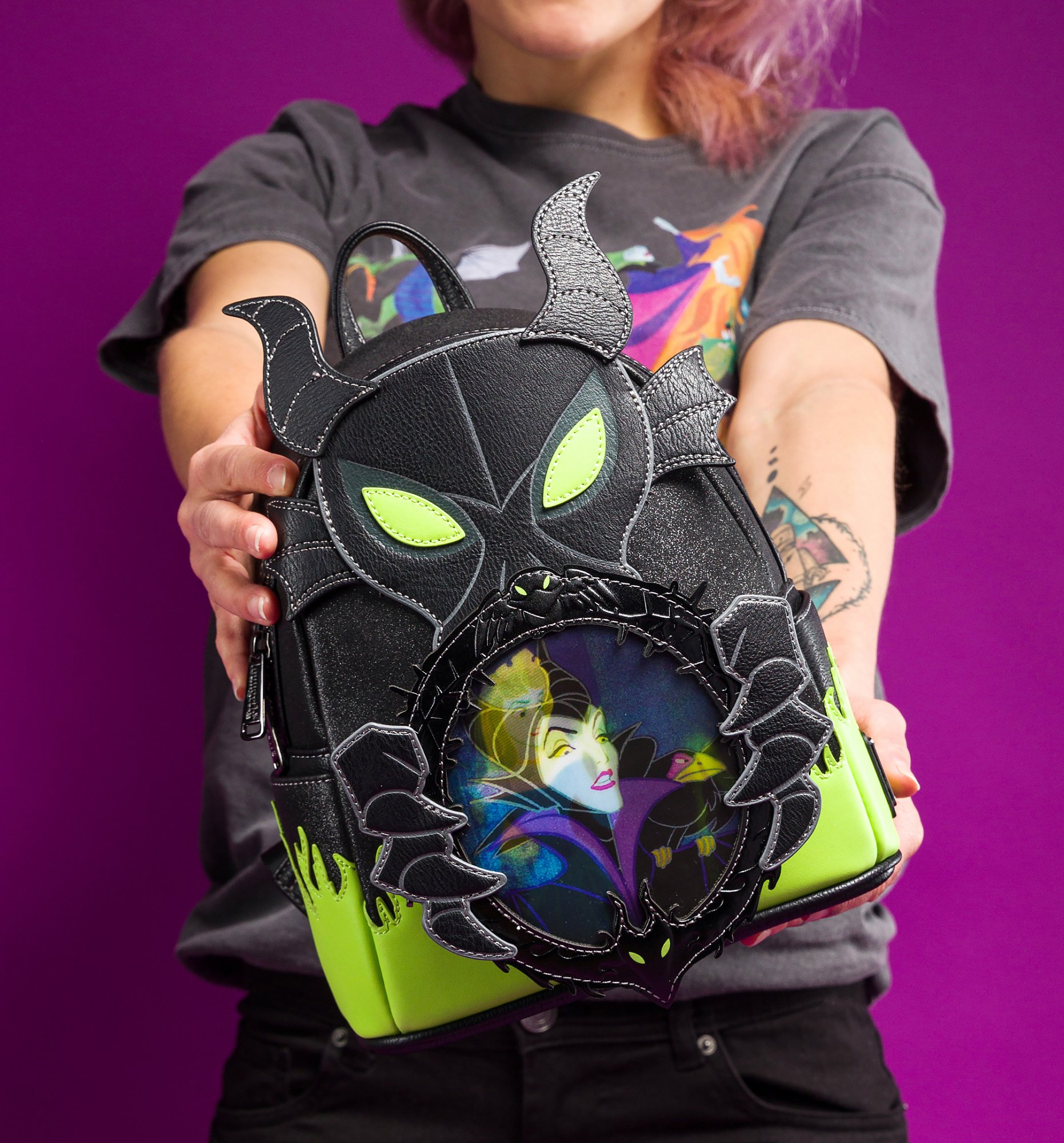 Loungefly Disney Sleeping Beauty Maleficent Dragon Mini Backpack