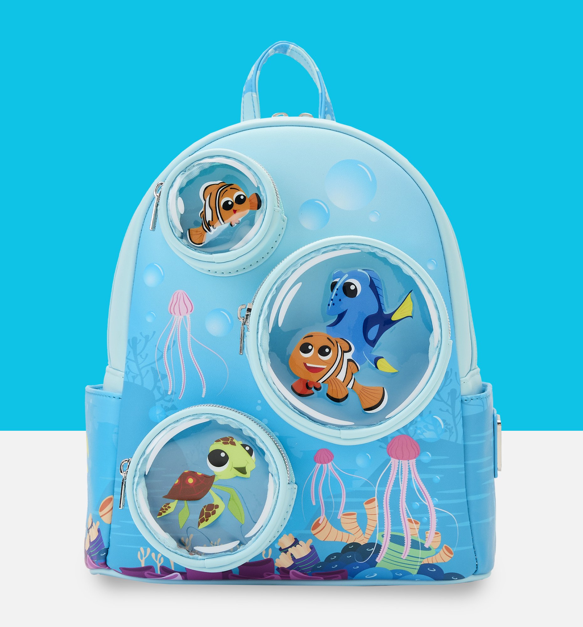 Loungefly Pixar Finding Nemo 20th Anniversary Bubble Pockets Mini Backpack