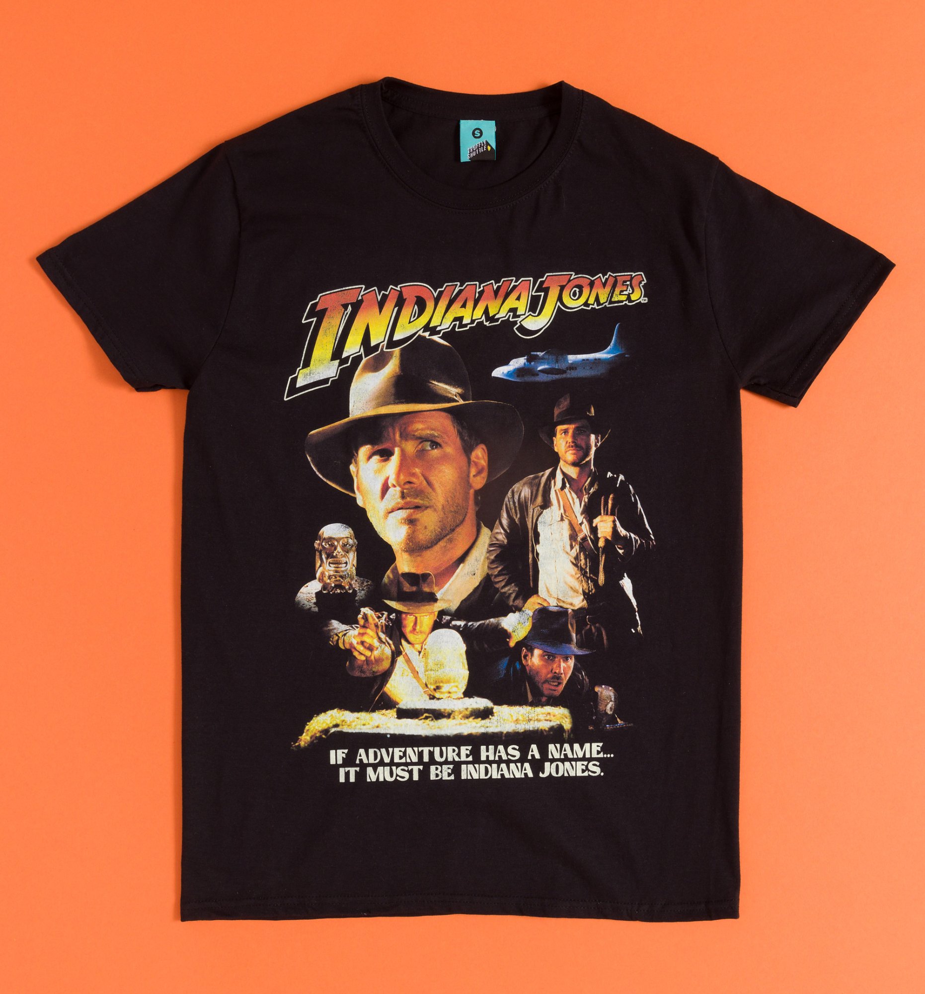 Retro Indiana Jones Black TShirt
