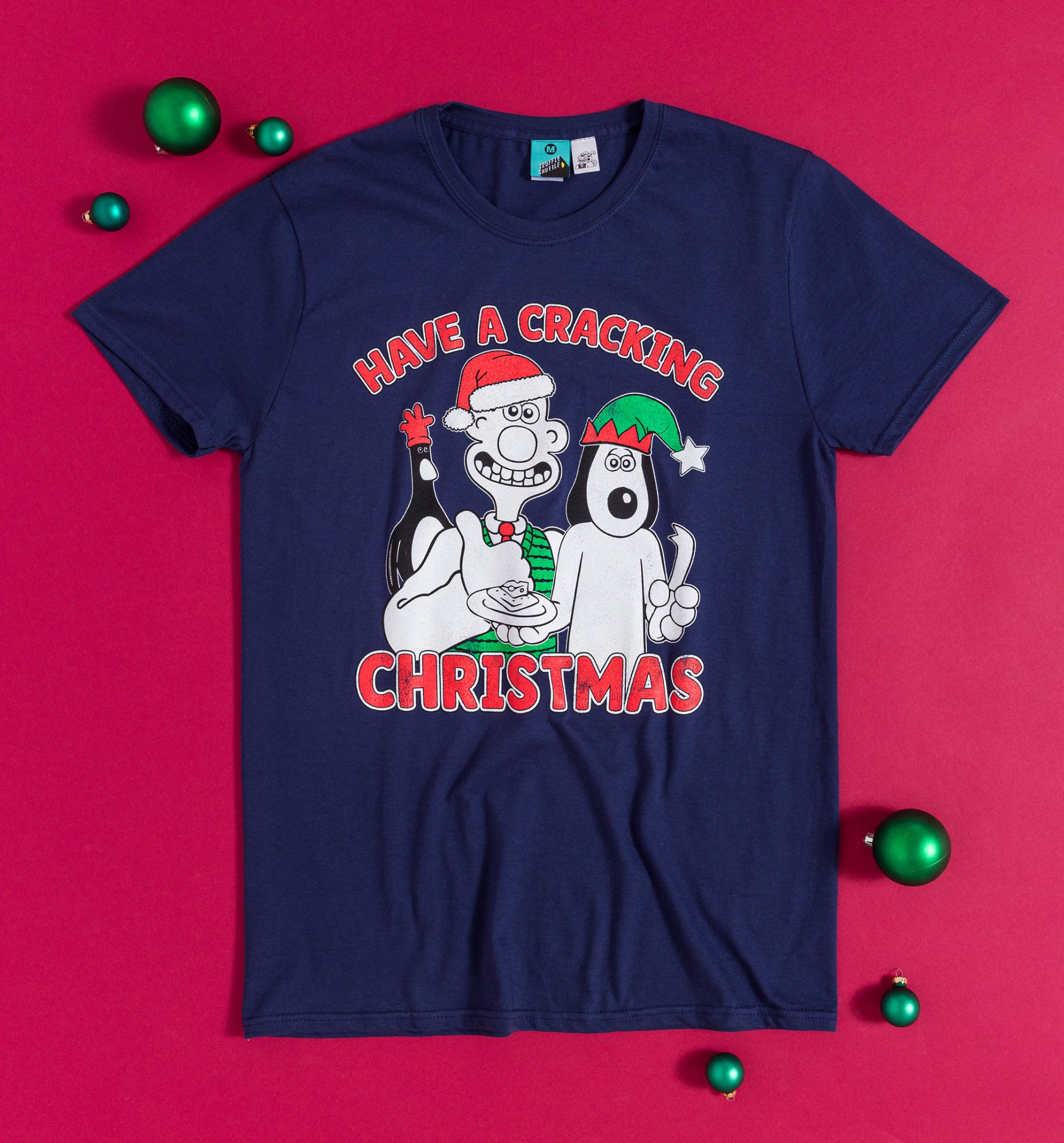 Wallace And Gromit Have A Cracking Christmas Navy TShirt